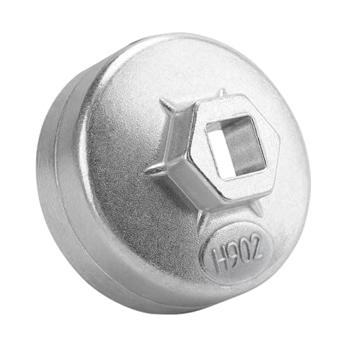 Image of vvag 902 67mm 14 Flute Oil Filter Wrench,Oil Filter Socket Removal Tool for 1/2-Inch Drive,Aluminum Alloy Oil Filter Cap Wrench Spanner Hand Tool for Lioncel, Hafei, Mazda, Family, Primal, Geely