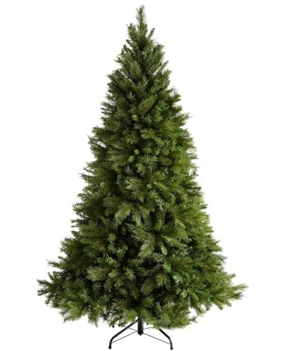 Image of WeRChristmas Victorian Pine Christmas Tree with Easy Build Hinged Branches, 7 ft/2.1 m