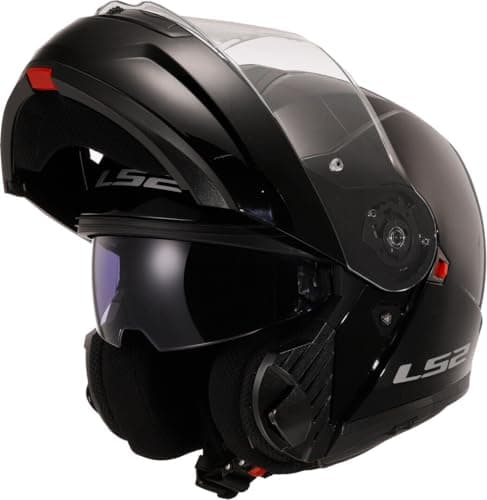 Image of LS2 Motorcycle Helmet. Modular / Flip Front. FF908 STROBE II GLOSS BLACK-06 (XXL) 63-64cm