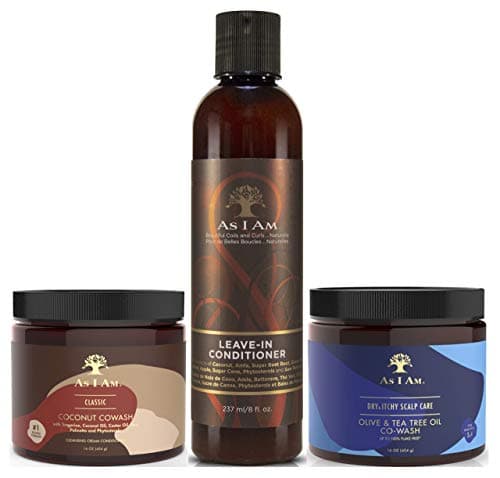Image of As I Am Coconut Co Wash 454g, Leave in Conditioner 237ml & Dry and Itch Co Wash 454G