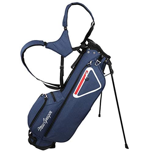 Image of MacGregor Golf MacTec Stand Bag - Slim Lightweight 7" Golf Bag, Navy/White/Red