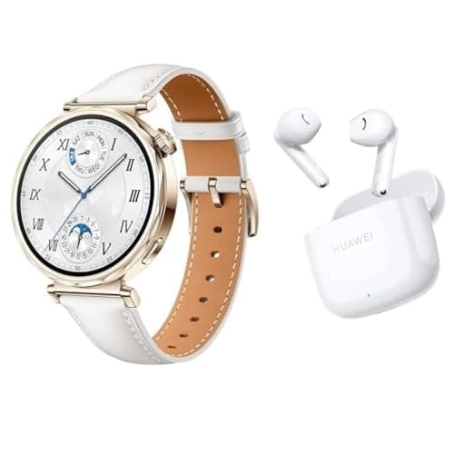 Image of HUAWEI WATCH GT5 41MM White Composite Leather Strap+FreeBuds SE 2 white