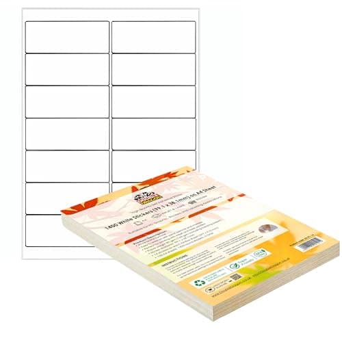Image of Double Dragon, 100 Sheets Pack A4 Self Adhesive Address Labels Sticker Paper, 14 Label Per Sheet, 99.1 x 38.1mm (1400 Labels)