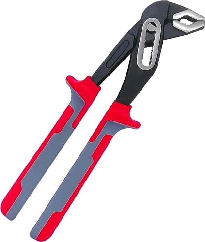 Image of Sharp-tec 250mm Plumbers Wrench, Adjustable Plumbers Pliers, Water Pump Plier with 85mm Width Opening, Red (BSL-30065-Red)
