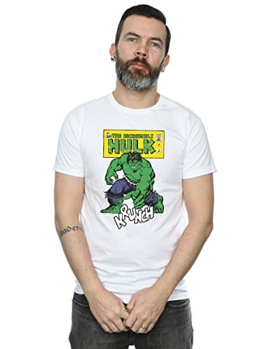 Image of Marvel Men's Hulk Krunch T-Shirt White Medium