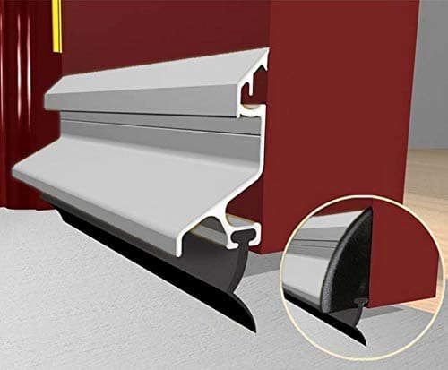 Image of S&Q™ 914mm - 36" Inches Silver Door Weather & Rain Deflector Bar - Water Drip Seal with Draught Excluder