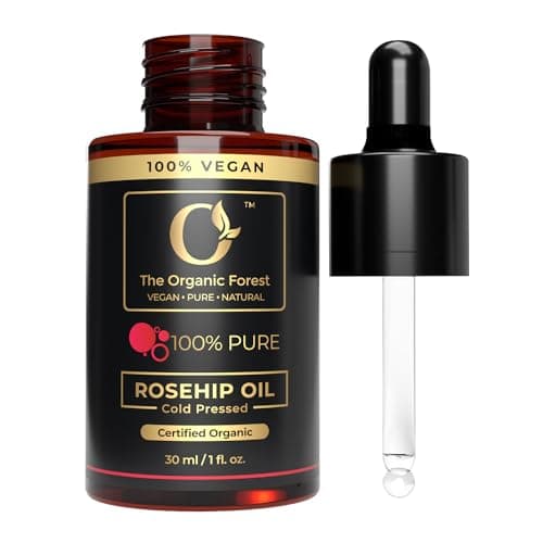 Image of Plant Based Organic Rosehip Oil for Face – Natural Cold Pressed Ayurvedic Face Oil for Gua Sha & Skin Glow for Women – For Skin Care, Wrinkles & Hydration