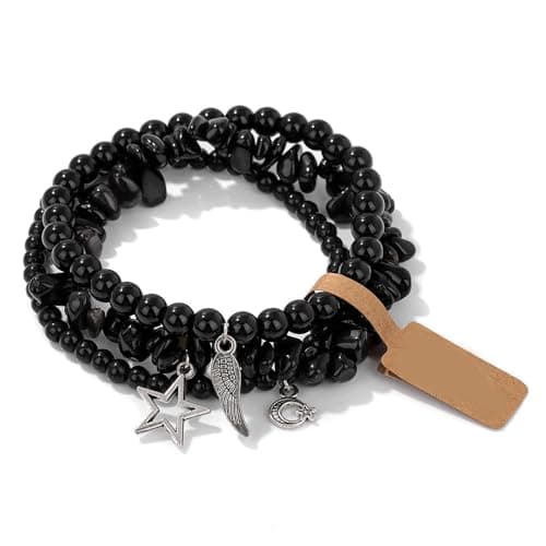 Image of Jazuaiao 3Pieces Stylish Irregular Star Bracelets Elegant Wristband Perfect for Casual or Party Wear Adjustable Length Fashionable Wrist Accessory