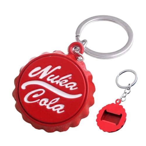 Image of 1PCS Bottle Opener Keyring Cute Drink Bottle Opener Keychain Game Car Keyring for Women Men Unique Bag Jewelry Love Beer Gift for Christmas and Birthday(Red