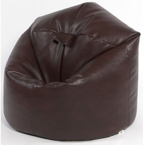 Image of Beautiful Beanbags - X-L Faux Leather Classic Beanbag Chair - Brown