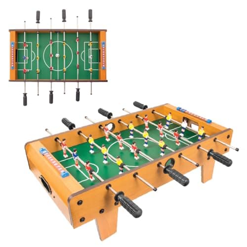 Image of Global Gizmos 50580 Table Top Football Game/Foosball Table For Kids & Adults/Lightweight & Portable Design / 69cm x 37cm