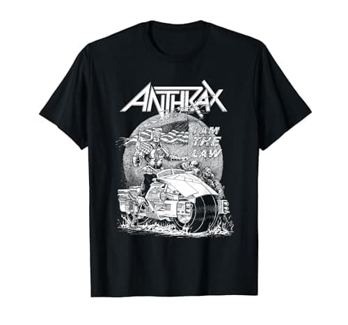 Image of AnthraxI'am The Law T-Shirt, Men, Black, X-Large