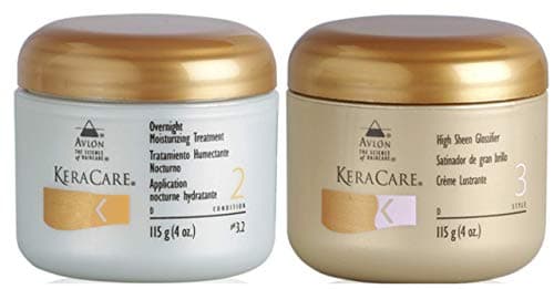 Image of Avlon Keracare Overnight Moisturizing Treatment 115g with High Sheen Glossifier 115g