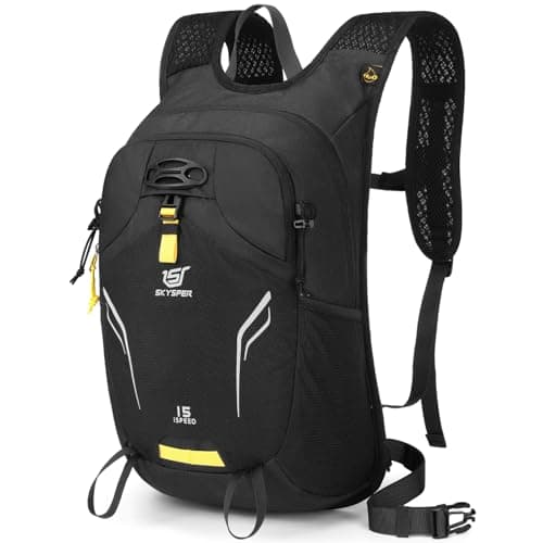 Image of SKYSPER Small Hiking Backpack 15L Lightweight Day Pack Travel Hiking Daypack for Women Men(Black)