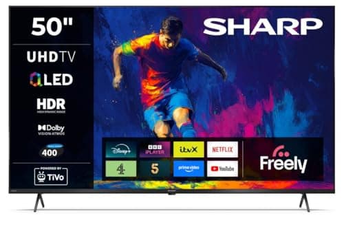 Image of Sharp 50-inch 4K Ultra HD QLED Smart TV Dolby Vision Dolby Atmos HDMI eARC Freely Included 50HM5345KB (HM Series)