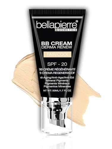 Image of bellapierre BB Cream with SPF 20 - Tinted Sunscreen, Concealer, Matte Foundation, & Moisturizing Face Cream | Lightweight Formula + Pump Top Applicator | Non-Toxic & Paraben Free - 48 ML - Fair Cool