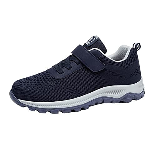 Image of Generisch Low Top Trainers Breathable Strap Casual Lightweight Sports Shoes for Men, darkblue, 9 UK