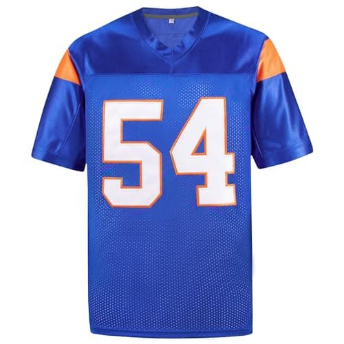 Image of Afuby Thad Castle Jersey, 54 Mountain State Football Jerseys Blue White S-XXXL, Blue, XL