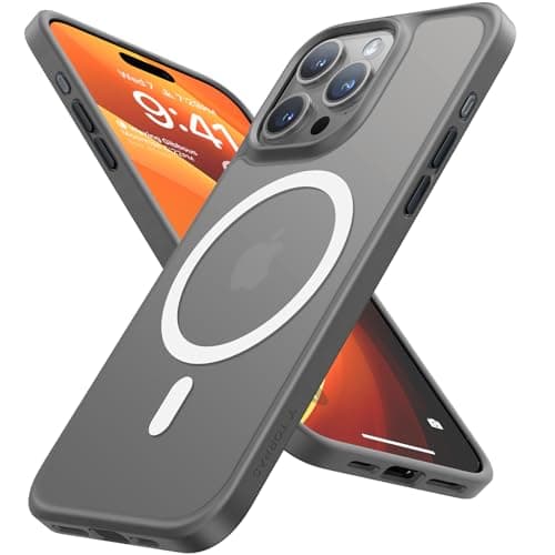 Image of TORRAS for iPhone 15 Pro Max Case with MagSafe [12FT Military Shockproof] [20W Safe & Fast Charging] [Titanium Action Button] Slim Thin Velvety Touch Matte Magnetic Cases iPhone 15 Pro Max Cover Gray