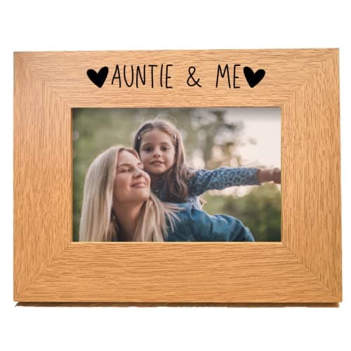 Image of Second Ave Oak 6x4 Landscape Picture Photo Frame Auntie & Me Gift