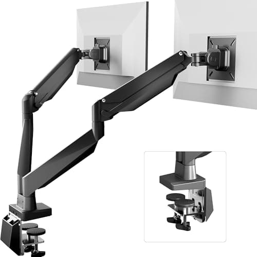 Image of FlexiSpot MA5 Dual Monitor Arm Desk Mount for 17-32″ Screens - VESA 75/100mm Ergonomic Height Adjustable Desk Clamp Tilt Swivel Extend, Max Load 9KG