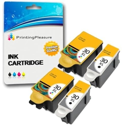 Image of 30XL Ink Cartridges,High Capacity Non Oem replacement Compatible for Kodak C100,C110,C115,C300,C310,C315,C330,C360,1.2,3.2,3.2S,Office 2100,2150,2170 AIO,Hero 2.2,3.1,4.2,5.1(2 SETS+2 Black) (2 Set)