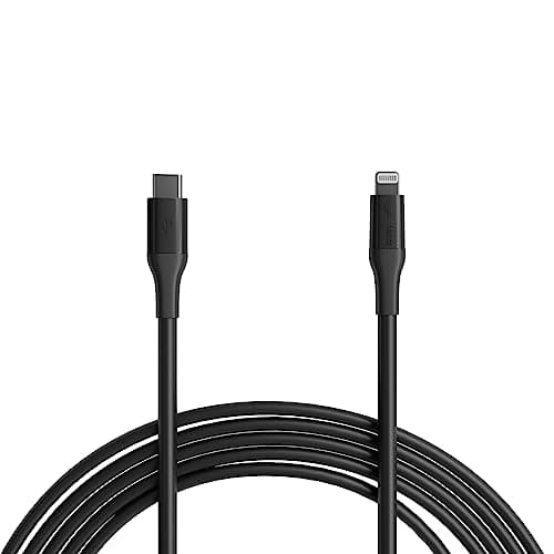 Image of Amazon Basics USB 2.0 Type-C to Lightning Cable (MFi Certified), 3 m, Black