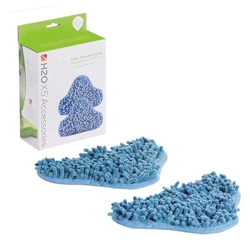Image of H2O X5 Microfibre Cloth Pack for Steam Mop & Steam Cleaner (H2O X5-2 x Super Absorbent Cloths)