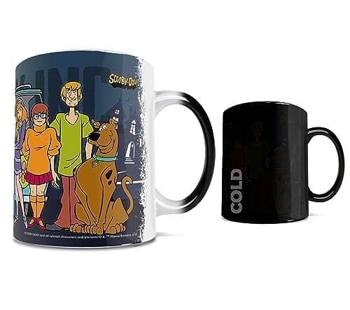 Image of Morphing Mugs Scooby Doo – Scooby Gang Mystery Inc - One 11 oz Color Changing Heat Sensitive Ceramic Mug – Image Revealed When HOT Liquid Is Added! MMUG778