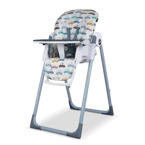 Image of Cosatto Pip Adjustable Baby Highchair | Toddlers - Birth to 15kg | Compact, Foldable, Lightweight, 7 Height Positions, Padded Seat, 5 Point Harness, Cup Holder, Dishwasher Safe, Easy Clean (Beep Beep)