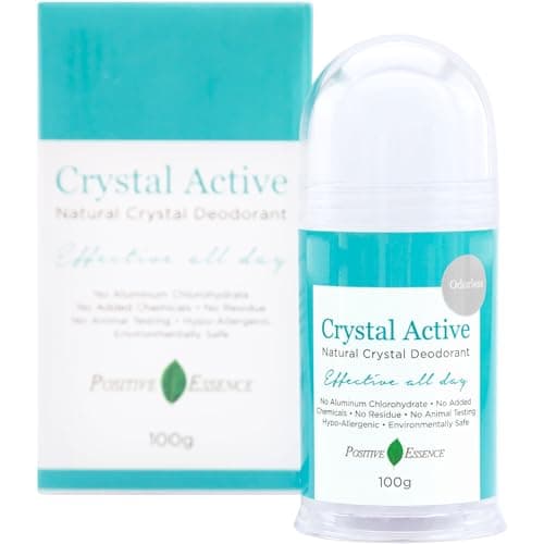 Image of Crystal Natural Deodorant Stick, Mineral Alum Stone, Unscented, Single-Ingredient Formula, No Aluminium Chlorohydrate, Thai Crystal, for Men & Women, 100g
