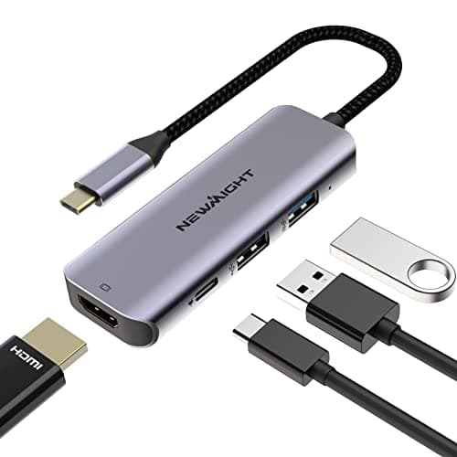 Image of Newmight 4 in 1 USB-C Hub with 100W Power Delivery, HDMI 4K, Fast Data Transfer for MacBook Air/iPad Pro and Other Type C Devices
