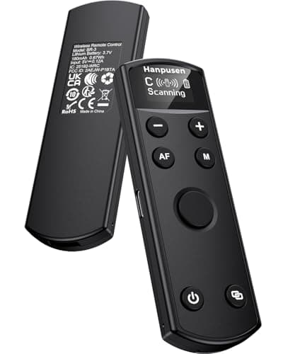 Image of for Canon Camera Remote Control, Hanpusen Rechargeable Wireless Shutter Release with OLED Screen for R50/G7X Mark III/R8/R5/R/RP/R50 V/R10/R5 Mark II/M50/M200/6D Mark II/M6 Mark II, Replace BR-E1