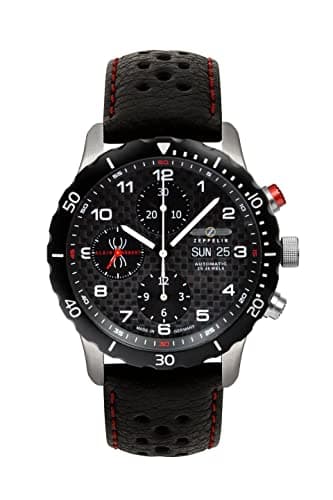 Image of Zeppelin Night Cruise Mens Analogue Automatic Watch with Leather Bracelet 7216-2