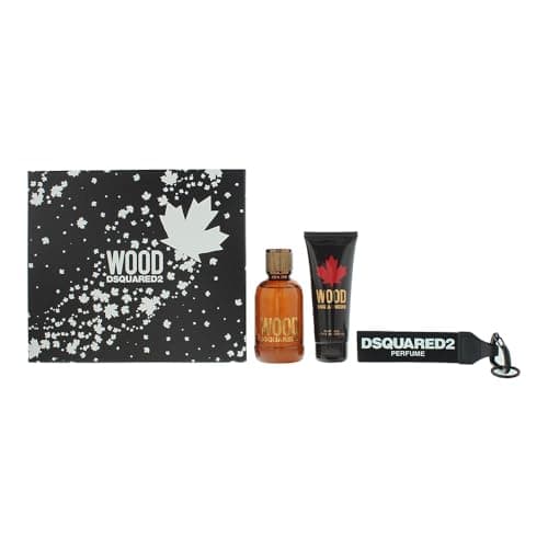 Image of Dsquared2 Wood 3 Piece Gift Set: Eau de Toilette 100ml - Shower Gel 100ml - Key