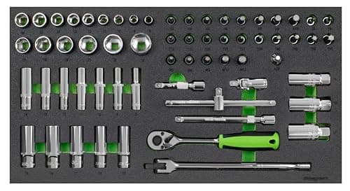 Image of Siegen by Sealey 62pc 3/8" Sq Drive Socket Set with Tool Tray - S01270