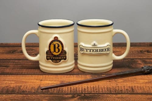 Image of Paladone Harry Potter Butterbeer Mug, Officially Licensed Wizarding World Collectible, 350ml Ceramic Cup for Coffee, Tea and More, Three Broomsticks Inspired Gift for Pop Culture Fans