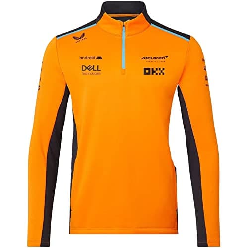 Image of McLaren F1 Women's 2023 Team Quarter Zip Midlayer Jacket, Papaya, XXS