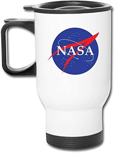 Image of NASA Logo White Insulated Travel Tea/Coffee Mug.
