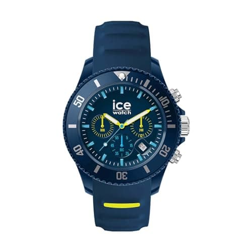 Image of ICE-WATCH - ICE Chrono Blue Lime - Men's (Unisex) Wristwatch with Plastic Strap - 021426 (Medium)