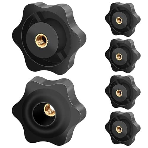 Image of Caianwin M5 Clamping Nuts 6Pcs Knob Grip Screw,Plastic Star Nuts For Machines And Systems, Furniture, Machine Tools, Fitness Equipment