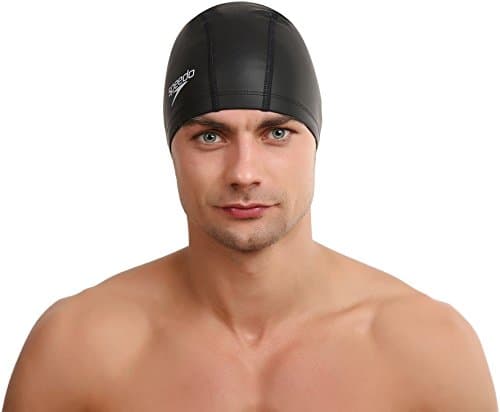 Image of Speedo Unisex-Adult Pace Swimming Cap | Comfort Fit, Black, One Size