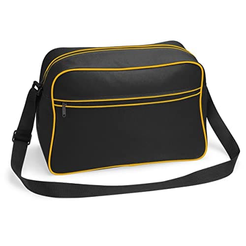 Image of BagBase - Retro Shoulder Bag - Black/Gold