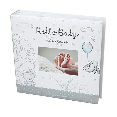 Image of Widdle Celebrations Baby First Photo Album 4x6'' 200 Photos memo White Unisex Birthday Christening