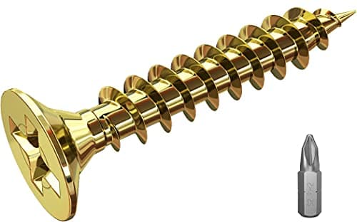 Image of 3.5x25mm Wood Screws,Flat Head Screws for Wood, Zinc Galvanized,Multi Purpose Screws (100pcs)