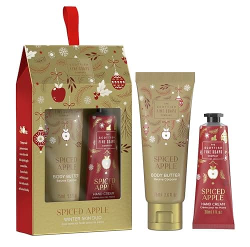 Image of Scottish Fine Soaps Spiced Apple 2024 Winter Skin Duo - Body Butter & Hand Cream Gift Set