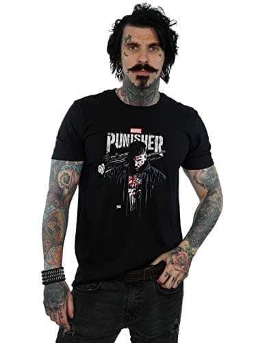 Image of Marvel Men's The Punisher TV Series Frank Castle T-Shirt Black Large