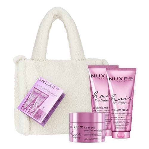 Image of Nuxe The Luxury Hair Care Gift Set (£70 Value) – Intensive Repair Hair Mask 200ml, High Shine Shampoo & Conditioner 200ml – Nourishing Repair Trio for Radiant, Shiny & Healthy Hair