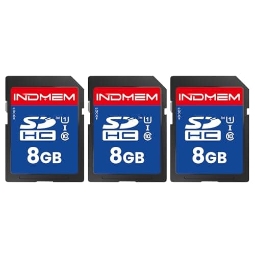 Image of 8GB SD Card (3 Pack), C10 SDHC UHS-I Memory Cards U1 Class 10 High-Speed Full 4K HD Video Compatible with Digital Point-and-Shoot Cameras, HD Camcorders, DSLR and PC