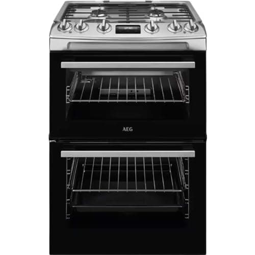 Image of AEG Gas Double Oven Cooker - CGX6130ACM